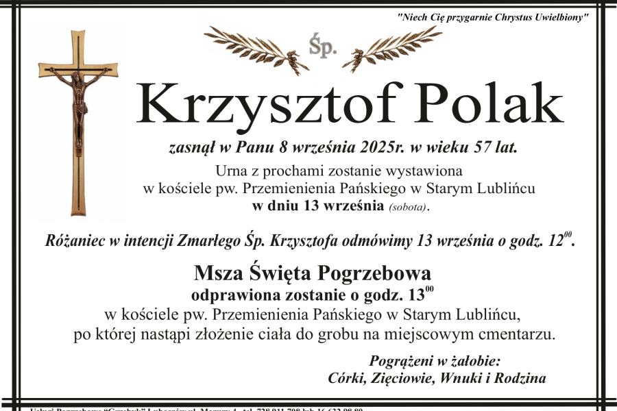 Zmarł Krzysztof Polak [57 lat]